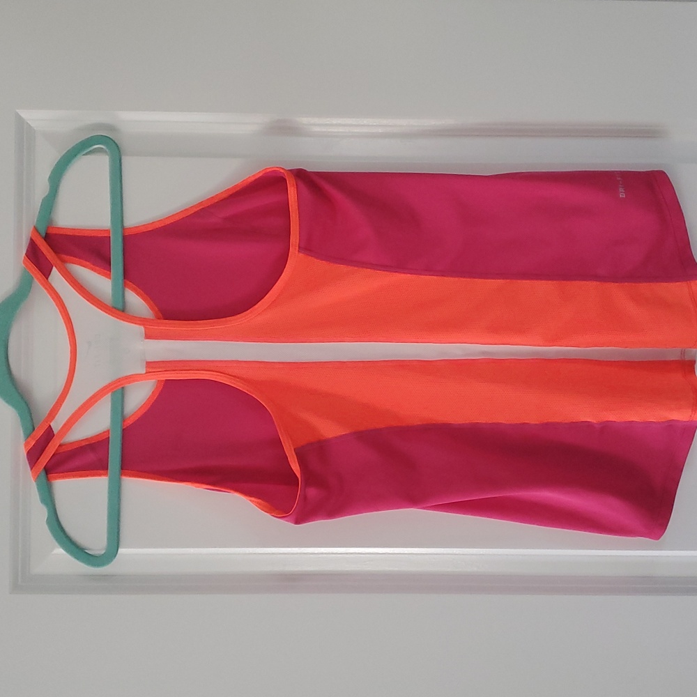 Nike Women's Pink and Orange Tank Top - Picture 15 of 15